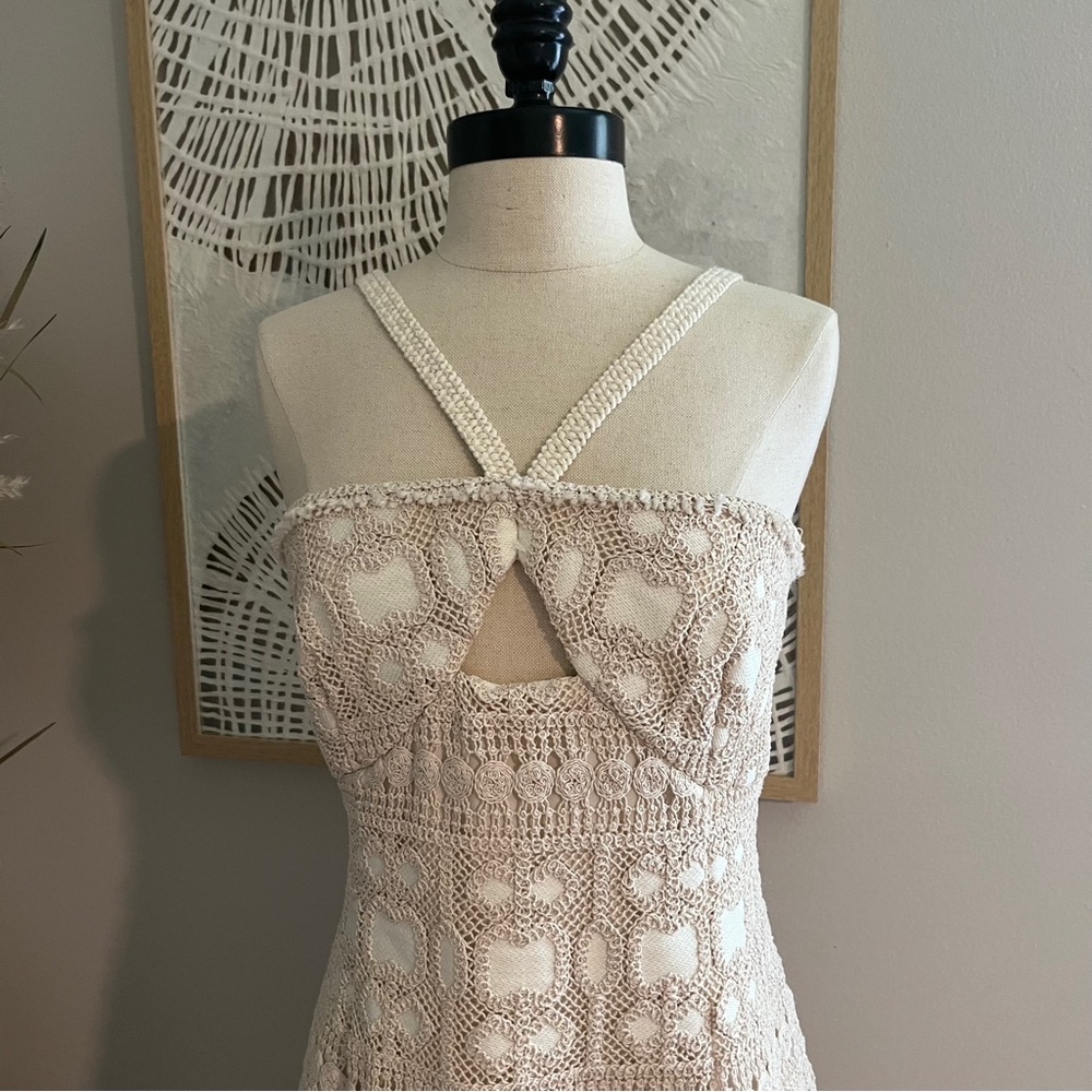 Stunning Crochet Lace Midi Dress
